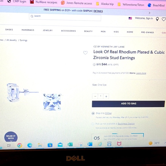 NEW CZ stud earrings - Picture 6 of 7